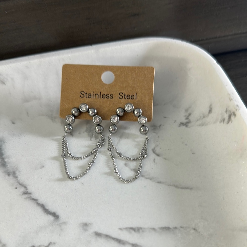 Silver Chain Earrings